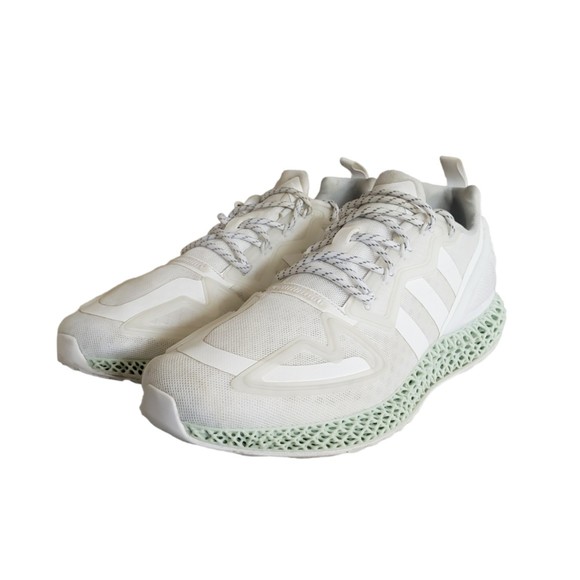 Adidas Originals ZX 2K 4D FW2002 Cloud White Running Shoes Men Sneaker Size 9